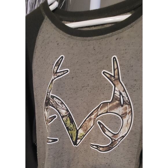 Realtree Camo Long Thermal Sleeve Hunting Tshirt Men Size L 42/44 - Picture 3 of 7